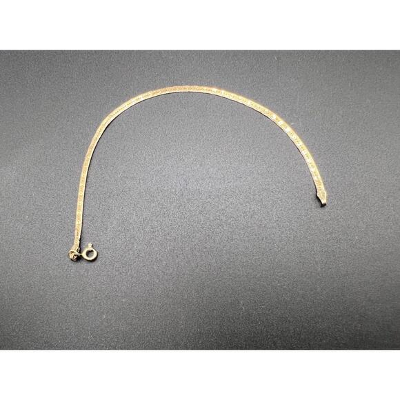 Vintage DANECRAFT Gold over Sterling Silver Etched Bracelet - Picture 1 of 7